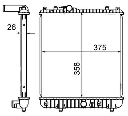 MAHLE ORIGINAL Chladič motora CR 836 000S 1