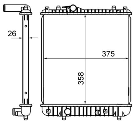 MAHLE ORIGINAL Chladič motora CR 837 000S 1