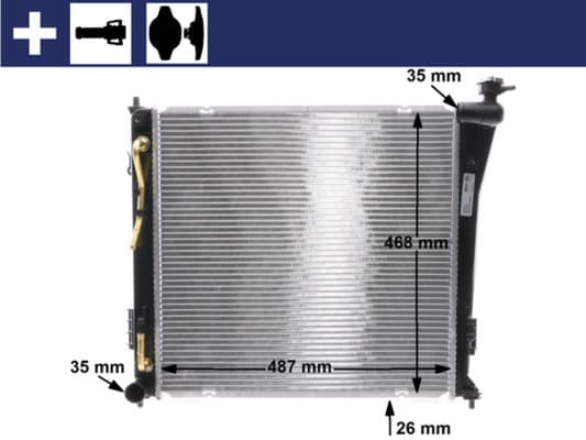 MAHLE ORIGINAL Chladič motora CR 847 000S 1