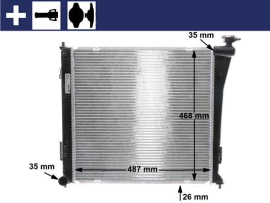 MAHLE ORIGINAL Chladič motora CR 848 000S 1