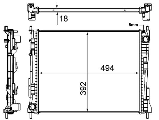 MAHLE ORIGINAL Chladič motora CR 921 000S 1