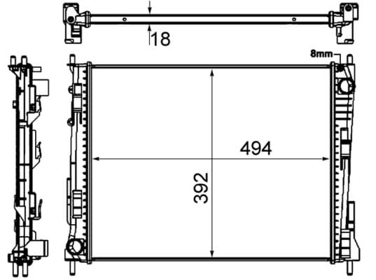 MAHLE ORIGINAL Chladič motora CR 924 000S 1