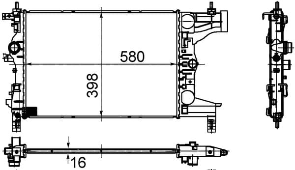 MAHLE ORIGINAL Chladič motora CR 945 000S 1