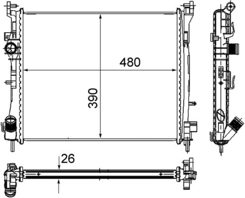 MAHLE ORIGINAL Chladič motora CR 947 000S 1
