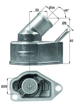 MAHLE ORIGINAL Termostat chladenia TI1092 1