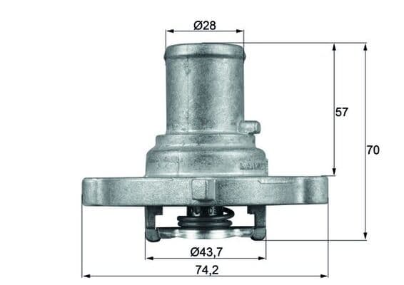 MAHLE ORIGINAL Termostat chladenia TI12287D 1