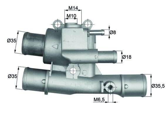 MAHLE ORIGINAL Termostat chladenia TI12488 1