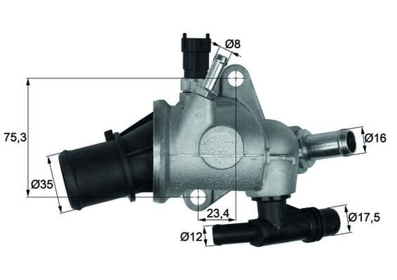 MAHLE ORIGINAL Termostat chladenia TI14283 1