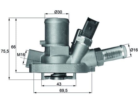 MAHLE ORIGINAL Termostat chladenia TI14780 1