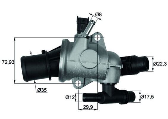 MAHLE ORIGINAL Termostat chladenia TI15288 1