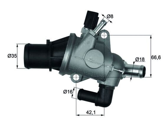 MAHLE ORIGINAL Termostat chladenia TI16388 1