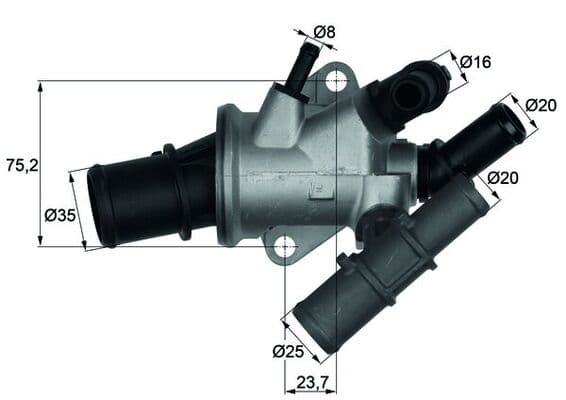 MAHLE ORIGINAL Termostat chladenia TI16588 1