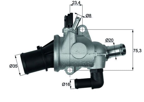 MAHLE ORIGINAL Termostat chladenia TI17488 1