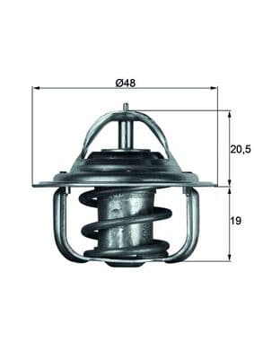 MAHLE ORIGINAL Termostat chladenia TX583D 1