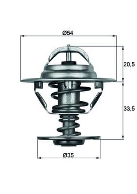 MAHLE ORIGINAL Termostat chladenia TX 8 83D 1