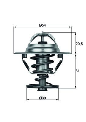 MAHLE ORIGINAL Termostat chladenia TX1088D 1