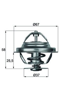 MAHLE ORIGINAL Termostat chladenia TX 20 71D 1