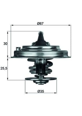 MAHLE ORIGINAL Termostat chladenia TX 30 71D 1