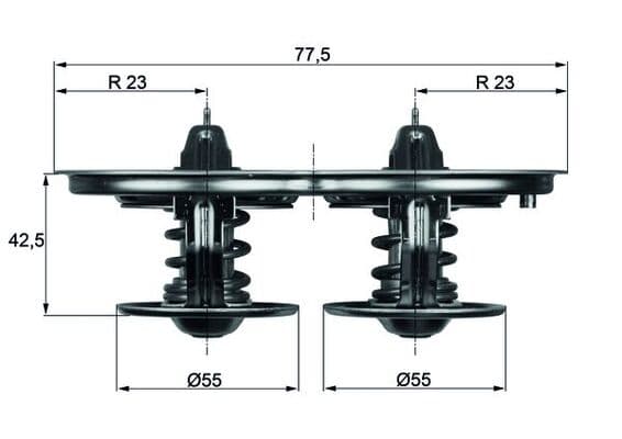MAHLE ORIGINAL Termostat chladenia TX3280D 1