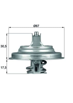 MAHLE ORIGINAL Termostat chladenia TX 54 83D 1