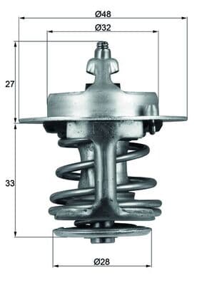 MAHLE ORIGINAL Termostat chladenia TX6383 1