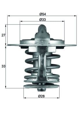 MAHLE ORIGINAL Termostat chladenia TX 84 77 1
