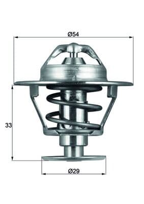 MAHLE ORIGINAL Termostat chladenia TX 86 76D 1
