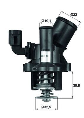 MAHLE ORIGINAL Termostat chladenia TM 17 98 S 1