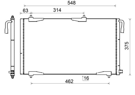MAHLE ORIGINAL Kondenzátor klimatizácie AC 501 000S 1