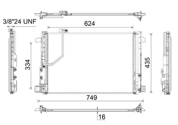 MAHLE ORIGINAL Kondenzátor klimatizácie AC 786 000P 1