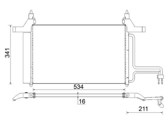 MAHLE ORIGINAL Kondenzátor klimatizácie AC 790 000S 1
