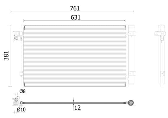MAHLE ORIGINAL Kondenzátor klimatizácie AC 896 000P 1