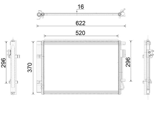 MAHLE ORIGINAL Kondenzátor klimatizácie AC 919 000P 1