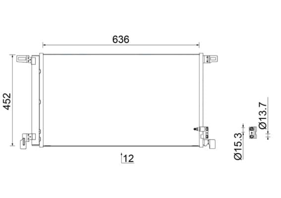 MAHLE ORIGINAL Kondenzátor klimatizácie AC 952 000S 1