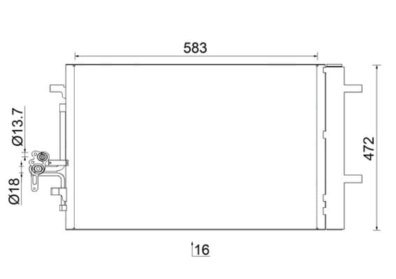 MAHLE ORIGINAL Kondenzátor klimatizácie AC 959 000S 1