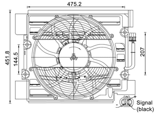 MAHLE ORIGINAL Ventilátor kondenzátora klimatizácie ACF 24 000S 1