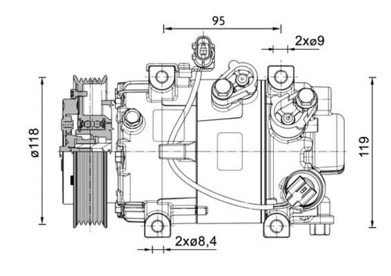 MAHLE ORIGINAL Kompresor klimatizácie ACP 1466 000P 1