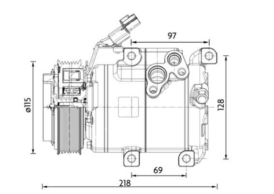 MAHLE ORIGINAL Kompresor klimatizácie ACP 1467 000P 1
