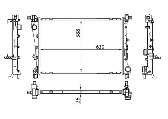 MAHLE ORIGINAL Chladič motora CR 1664 000S 1