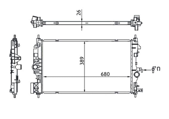 MAHLE ORIGINAL Chladič motora CR 1697 000S 1