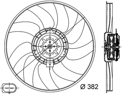 MAHLE ORIGINAL Ventilátor chladenia motora CFF 312 000S 1
