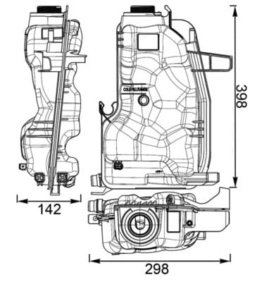 MAHLE ORIGINAL Vyrovnávacia nádobka chladiacej kvapaliny CRT 76 000S 1