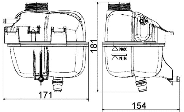 MAHLE ORIGINAL Vyrovnávacia nádobka chladiacej kvapaliny CRT 87 001S 1
