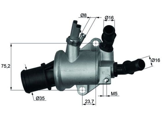 MAHLE ORIGINAL Termostat chladenia TI14388 1