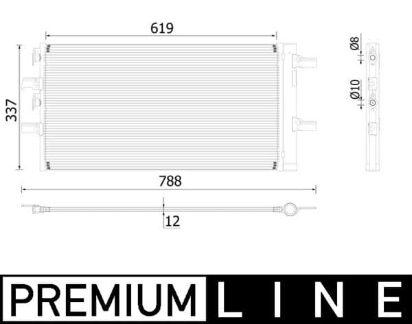 MAHLE ORIGINAL Kondenzátor klimatizácie AC 894 000P 1