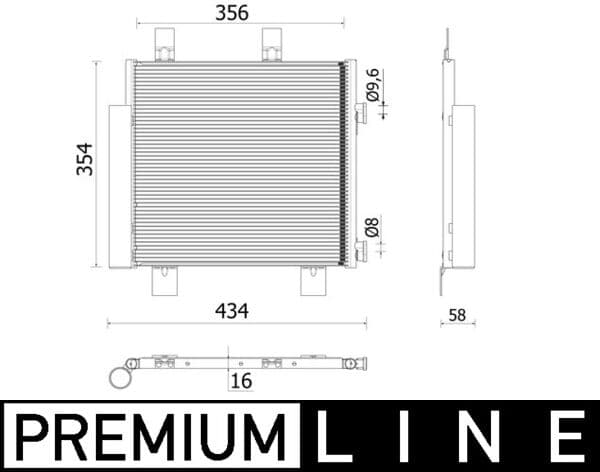 MAHLE ORIGINAL Kondenzátor klimatizácie AC 899 000P 1