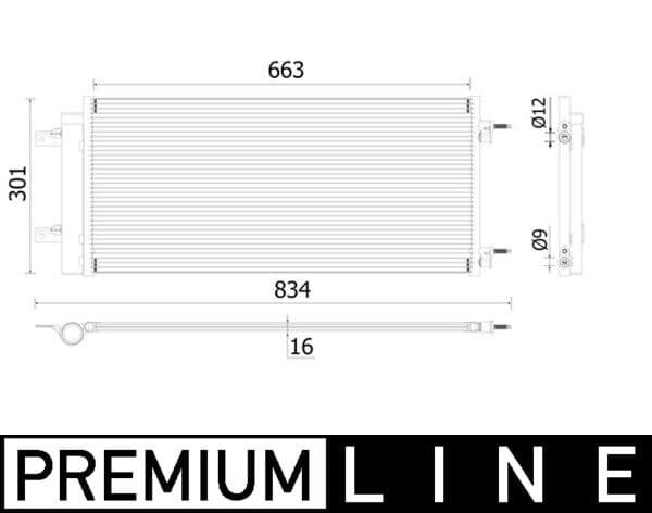 MAHLE ORIGINAL Kondenzátor klimatizácie AC 902 000P 1