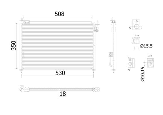 MAHLE ORIGINAL Kondenzátor klimatizácie AC 910 000S 1