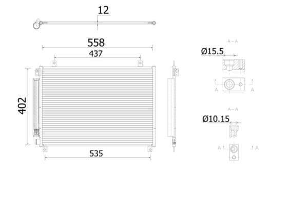 MAHLE ORIGINAL Kondenzátor klimatizácie AC 912 000S 1