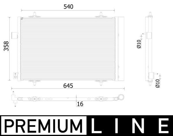 MAHLE ORIGINAL Kondenzátor klimatizácie AC 938 000P 1